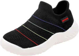 Sneakers for Girls Lightweight Athletic Running Shoes Elastic Breathable Knit School Sports Shoes Slip On Sock Sneakers