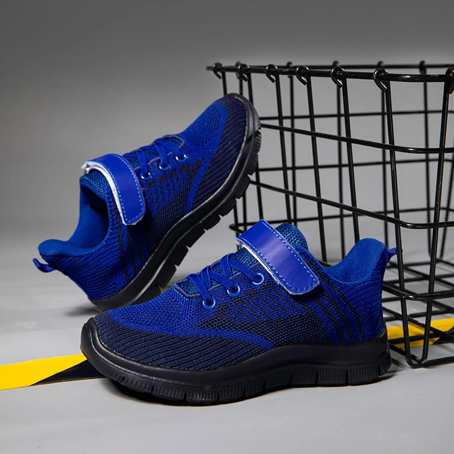 Sneakers for Girls Sports Shoes Thick Bottom Lightweight Non Slip Lace Up Hook and Loop Breathable Comfortable Running Shoes