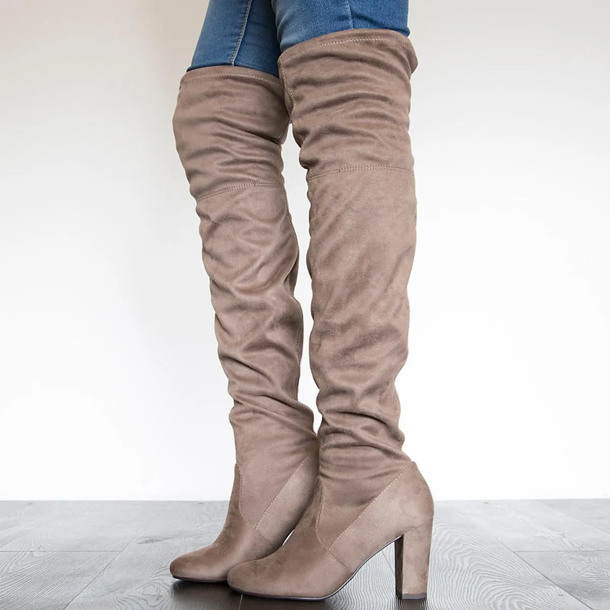 Snivy-H Over The Knee High Heel Boots