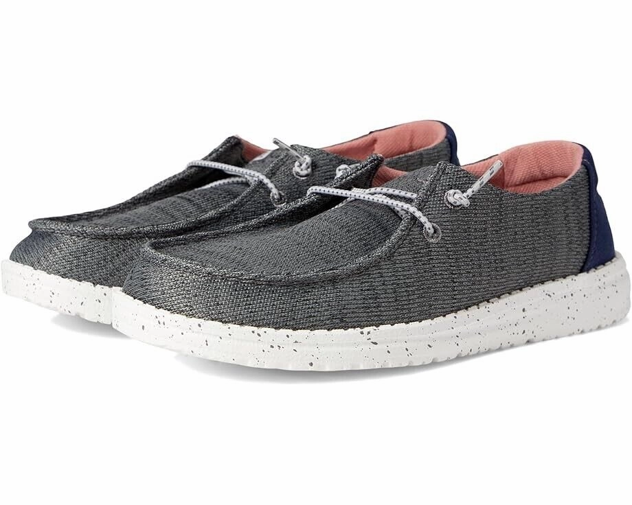 Hey Dude Wendy Sport Mesh Little Kids Girls Size US 13 Navy Casual Shoes FZP583 Neutral Tones