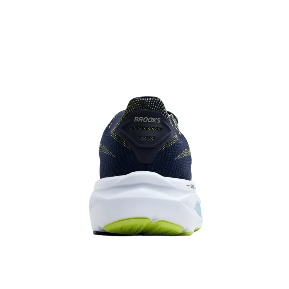 Brooks Men's Ghost 17 Running Shoes in Peacoat/Lime/Blue AW25 running for team building