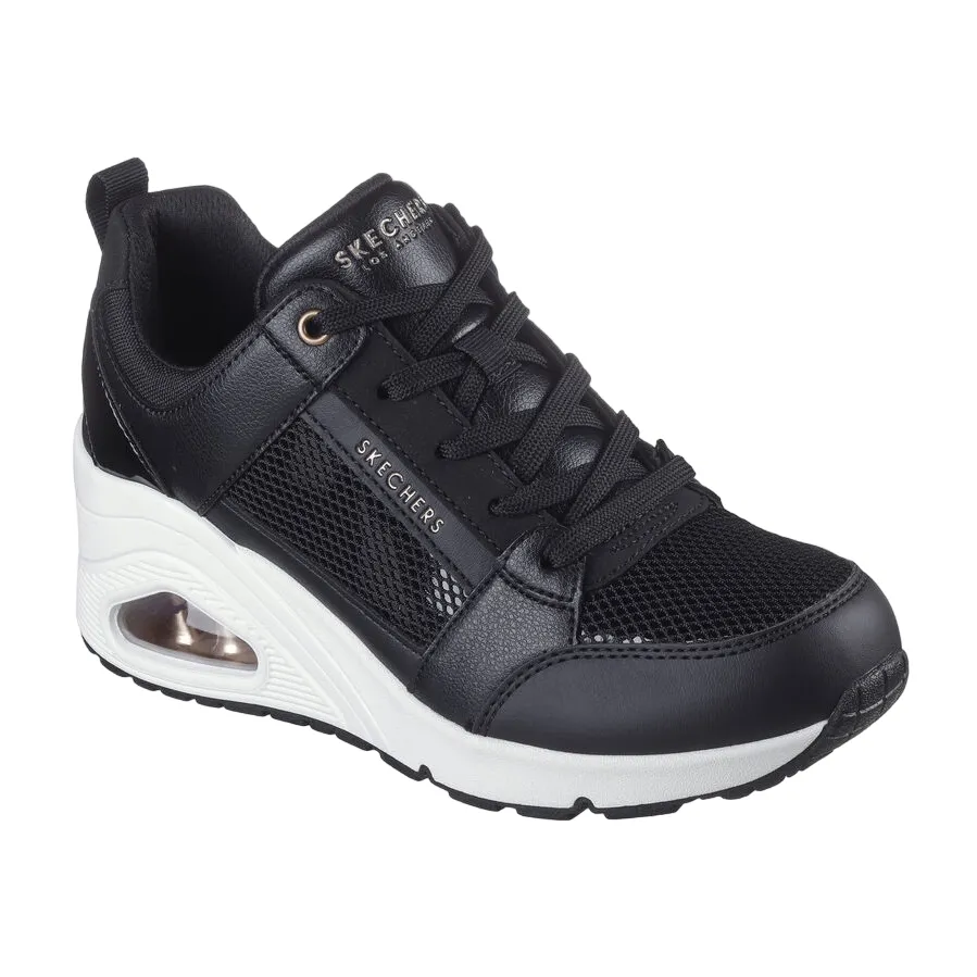 Traction Fit Skechers sneakers da donna Uno Wedge Everything Nice 177526/BLK nero