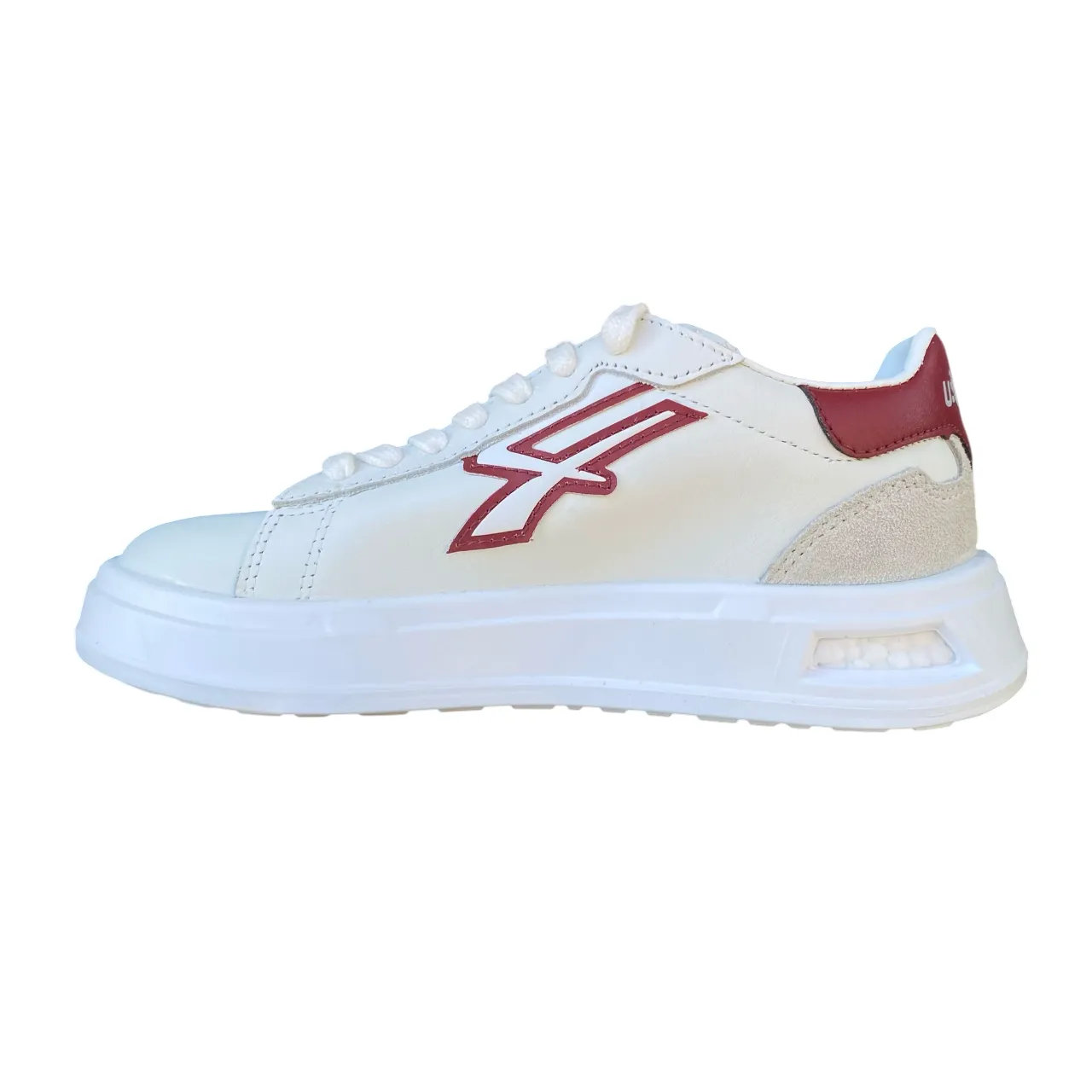 U.Power scarpa sneakers antiscivolo Lilas Ob SR UB20069 bianco-amaranto color - white Reinforced Achilles Pad