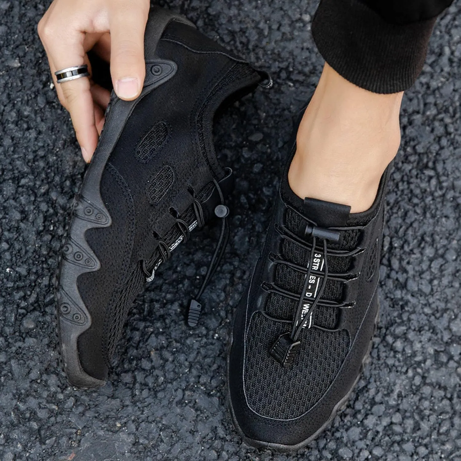 Soft Mesh Breathable Fashion Casual Men Bottom Lace Up Shoes Sport Men's Chukka Sneaker Boots Shoes