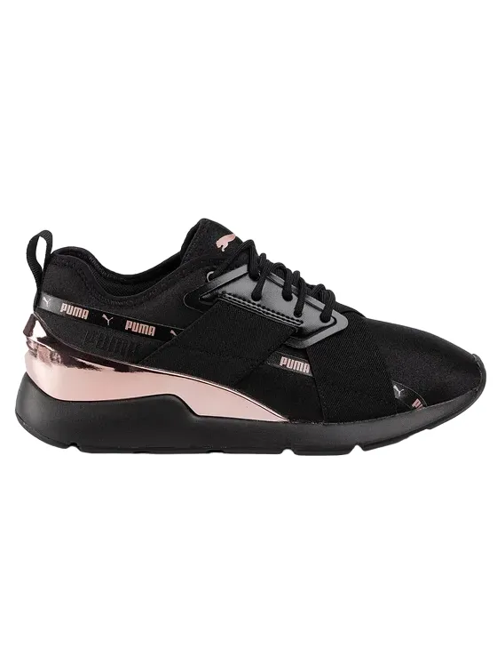 Hyper Elastic Cushioning Puma scarpa sneakers da donna Muse X-2 Metallic 370838 01 nero