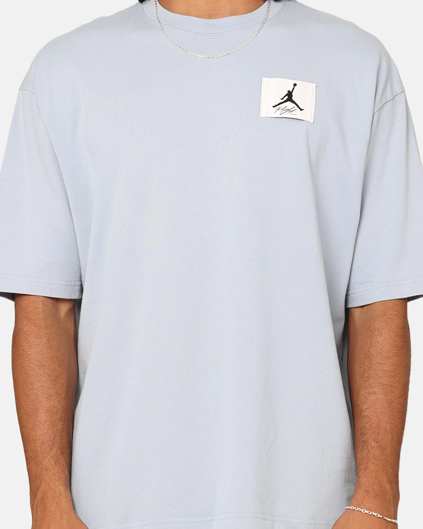 Jordan Flight Essentials Oversized Crewneck T-Shirt Blue Grey Cozy Design Men's masculinity