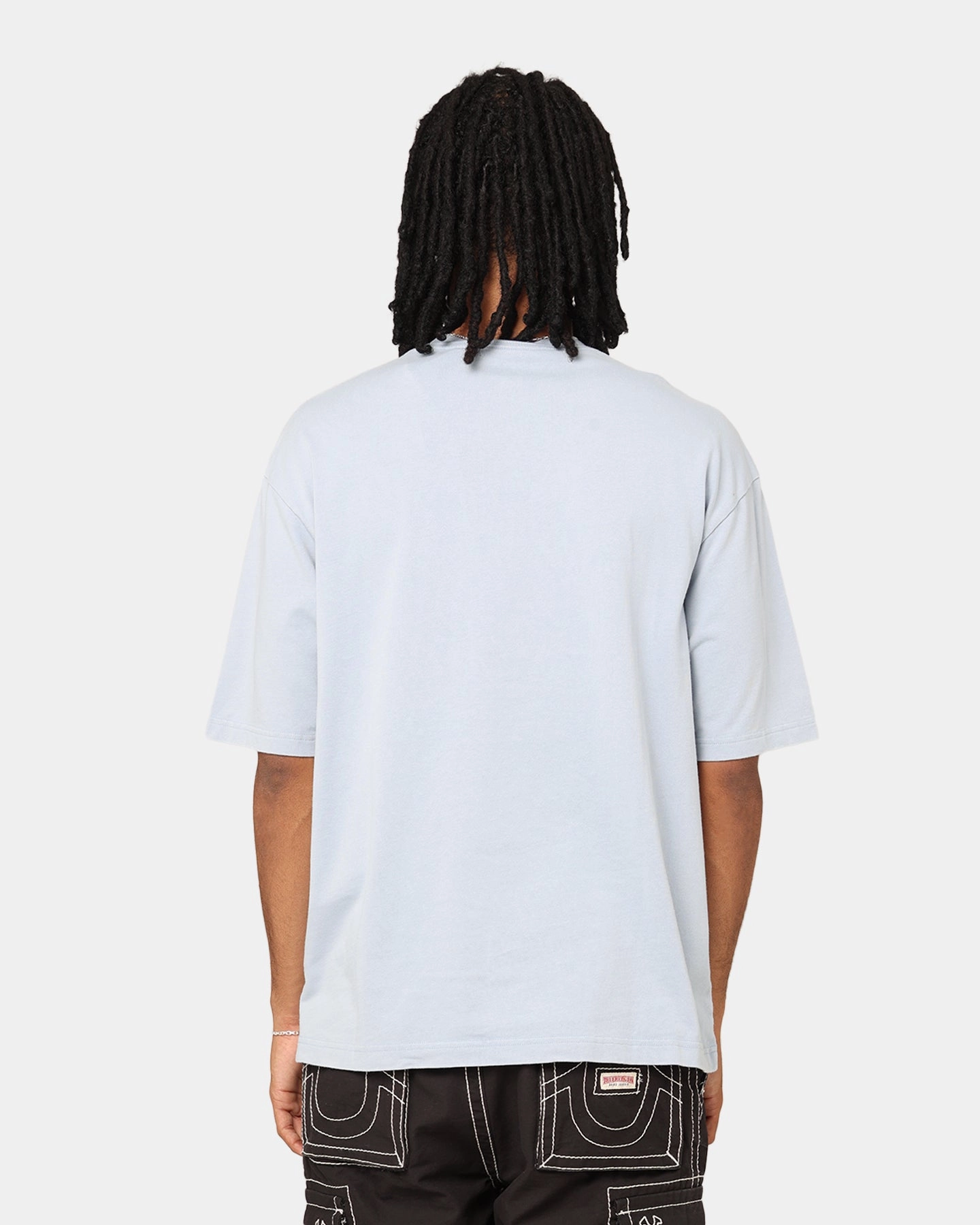 Complementary Colors Soft and Lightweight Jordan Flight Essentials Oversized Crewneck T-Shirt Blue Grey