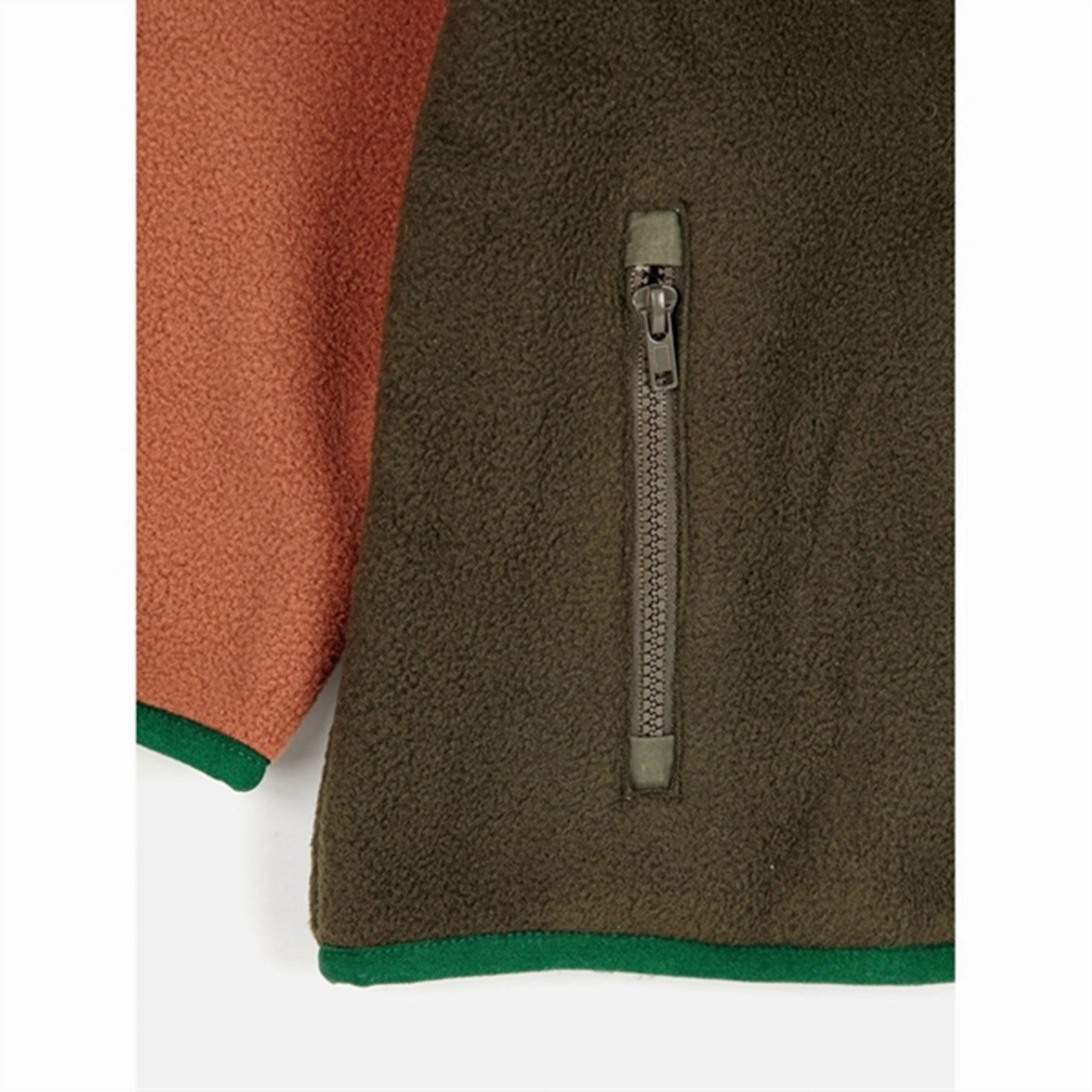 Reflective Detailing Odor Control Treatment Bobo Choses Khaki Color Block Polar Fleece Jacket