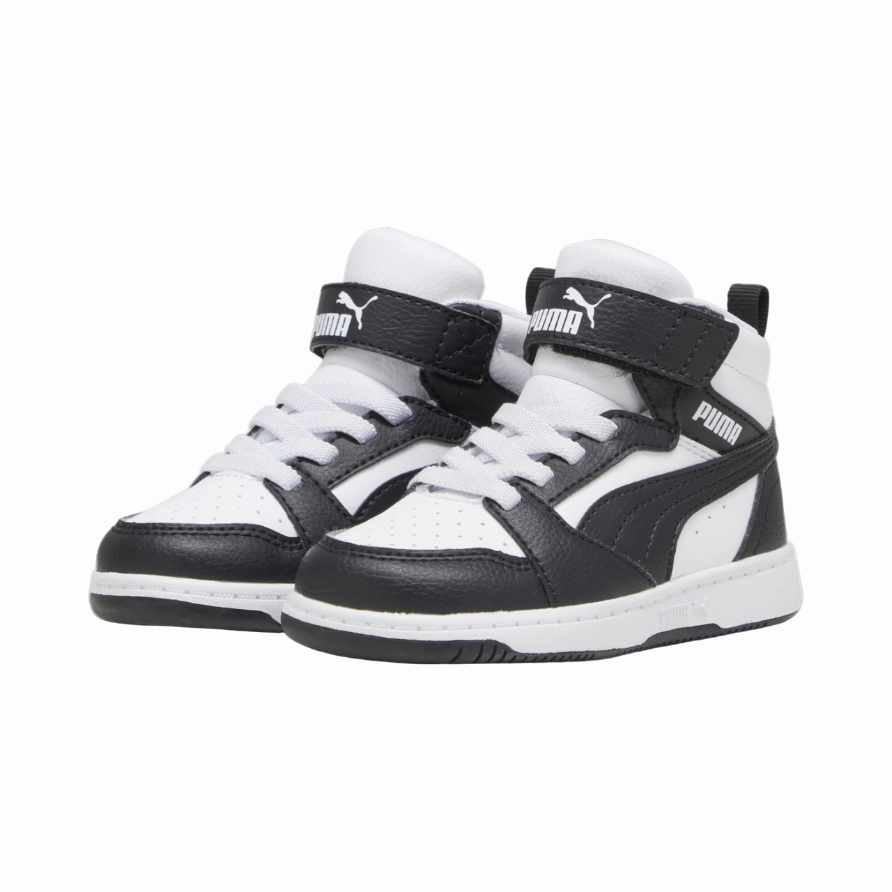 Rolling Motion EnergyReturn Puma scarpa da ginnastica alta da bambino Rebound V6 Mid 396542-01 bianco-nero