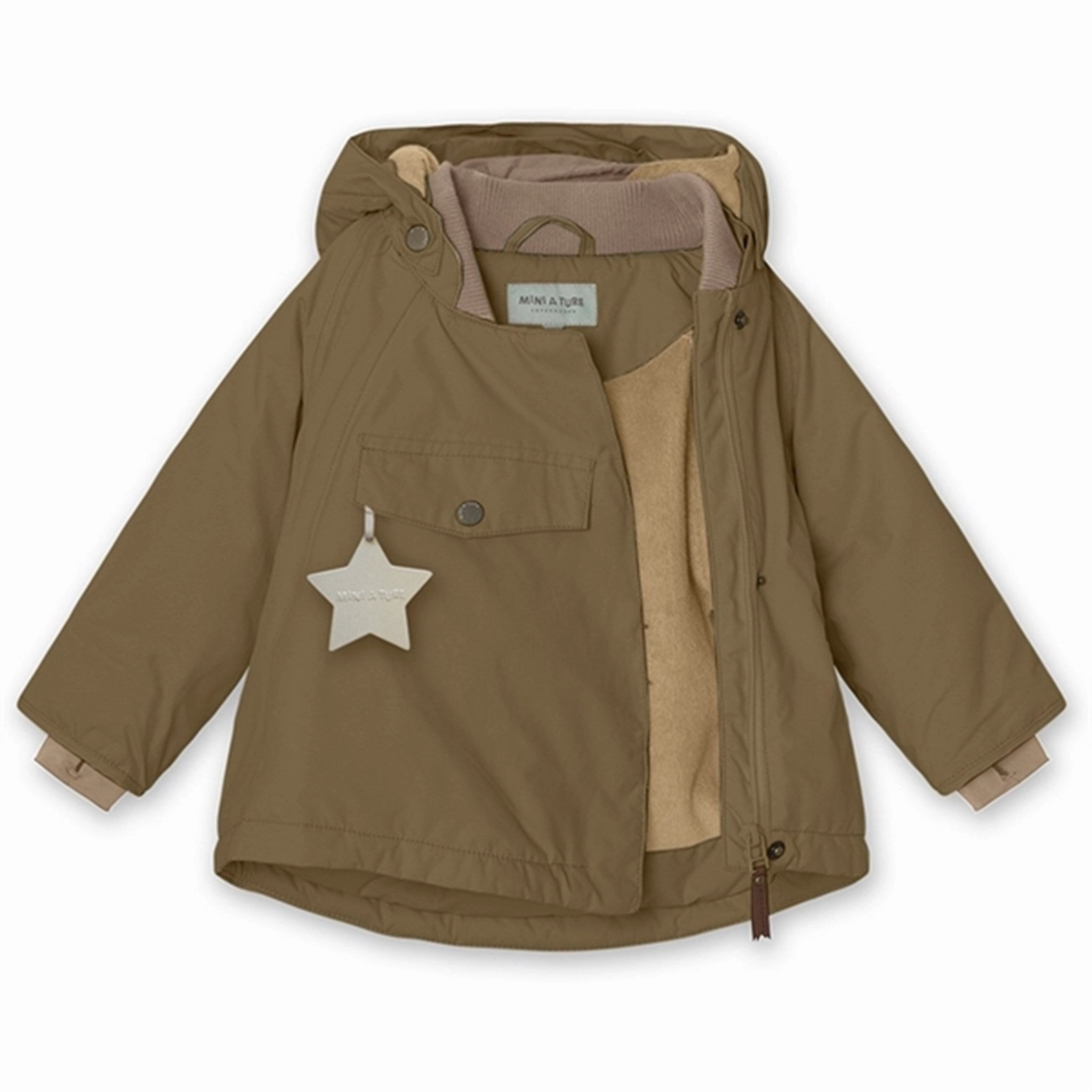 MINI A TURE Wang Fleece Winter Jacket Wood Tear Resistant Weave Snag Free Surface