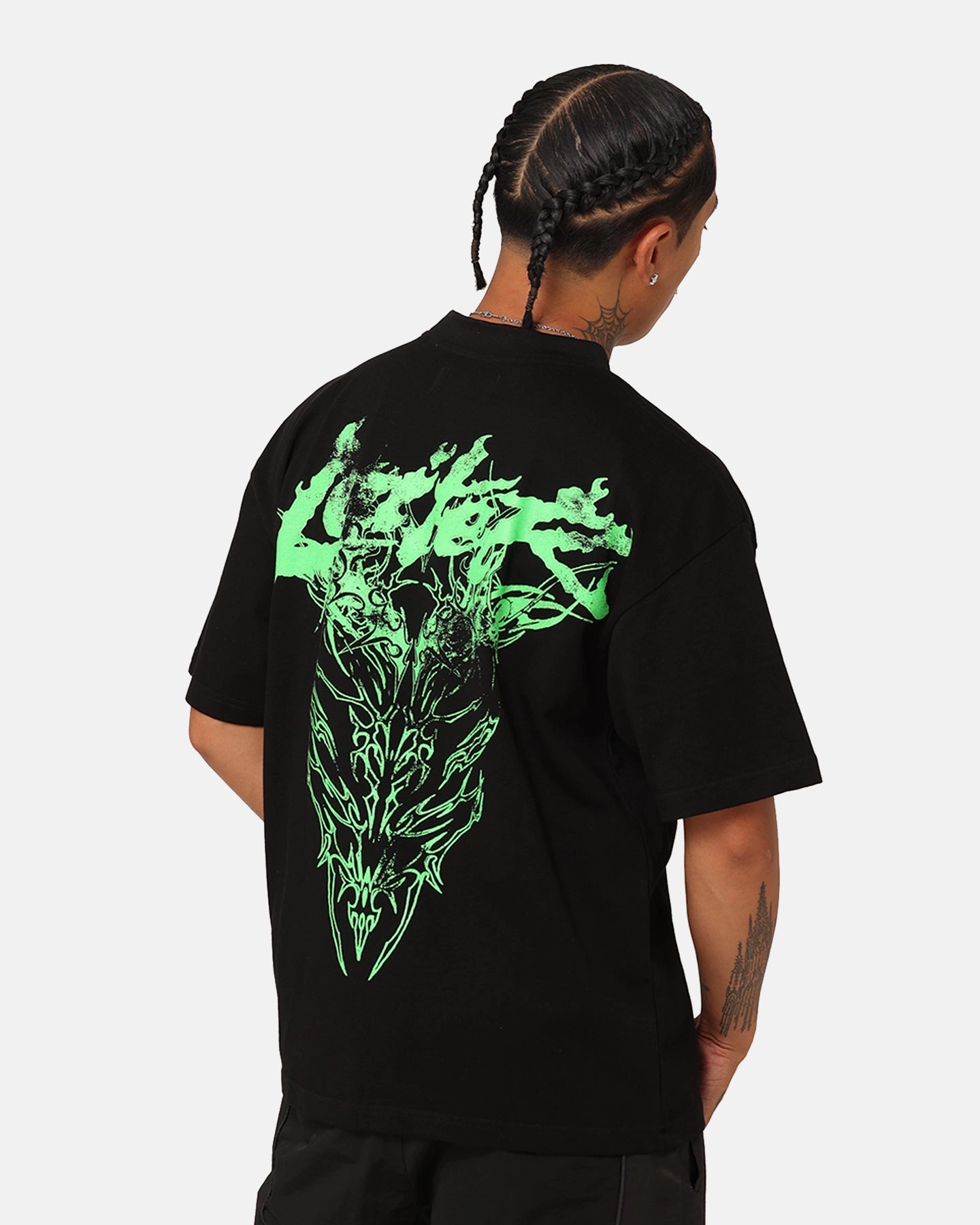 Comfortable fit Loiter Lotus Oversized T-Shirt Black