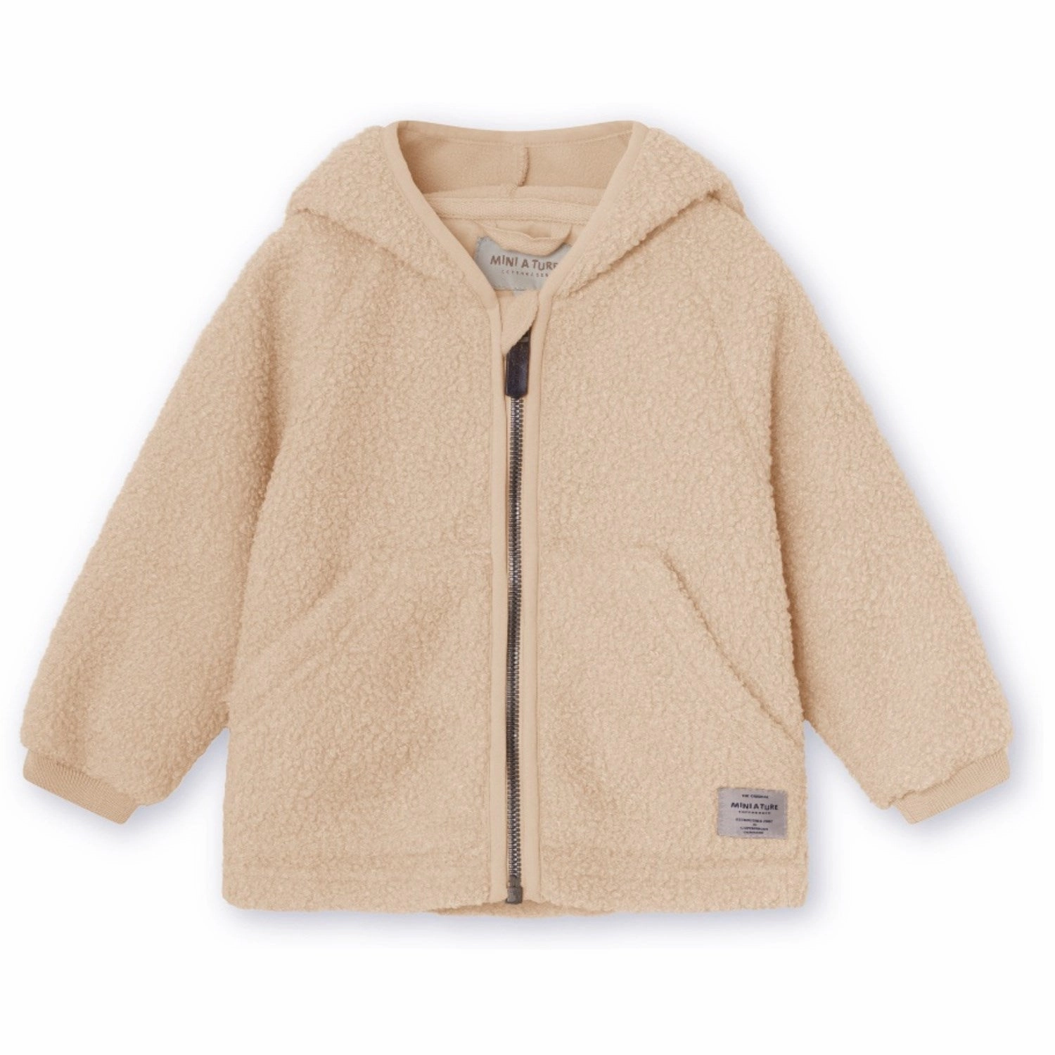 Multi Pocket Utility Monochrome Look Mini A ture Sesame Liff Teddyfleece Jacket. GRS