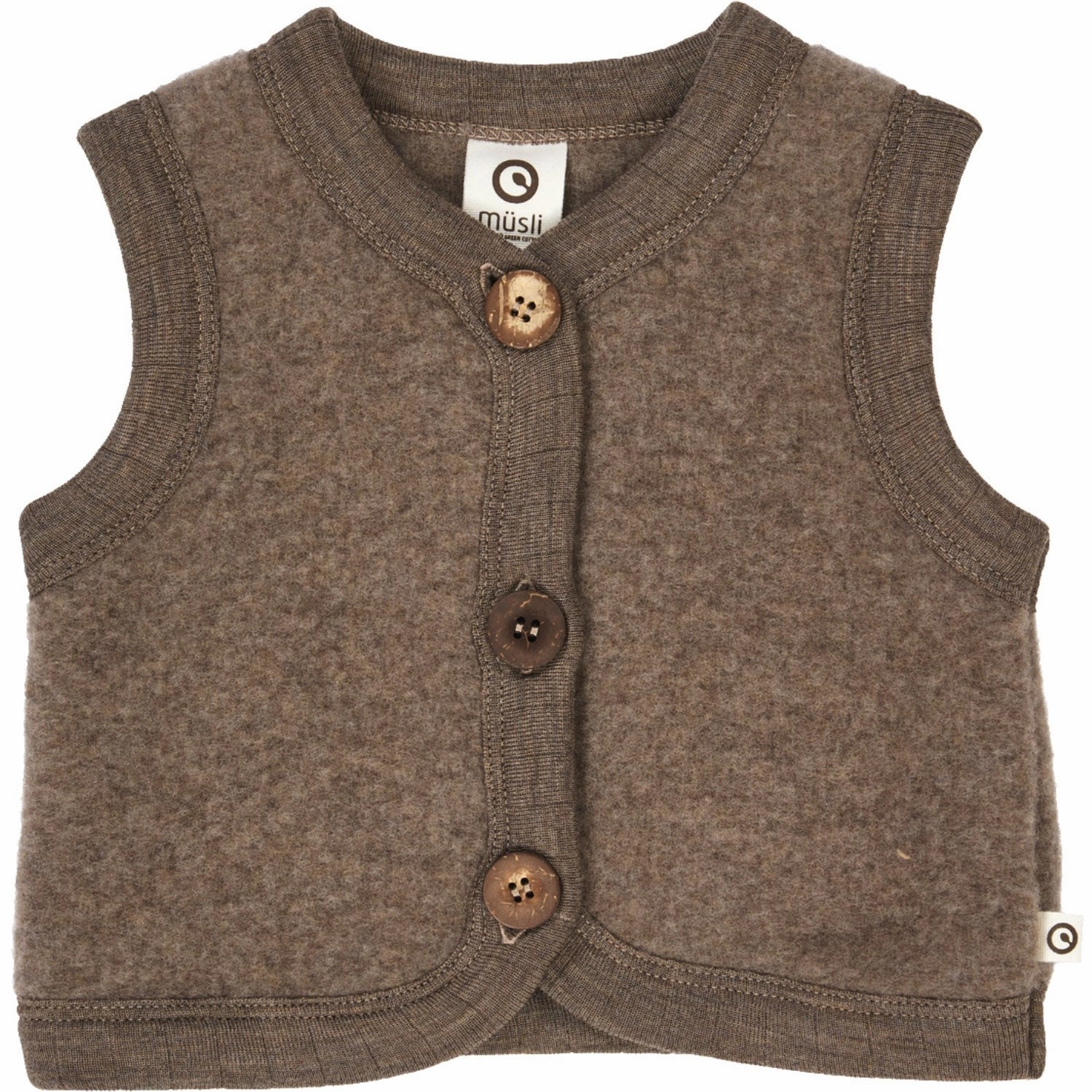 SeamSealed Edges M??sli Walnut Melange Woolly Fleece Vest