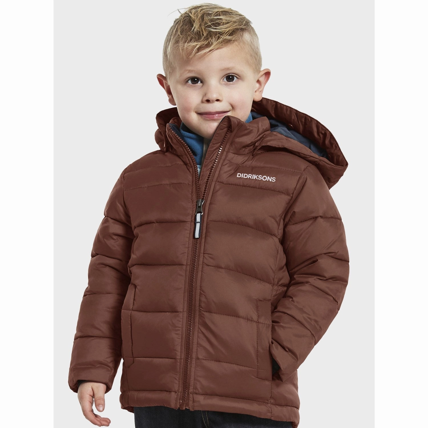 Sporty Fit Glove Friendly Cuff Design Didriksons Earth Brown Rodi Kids Jacket