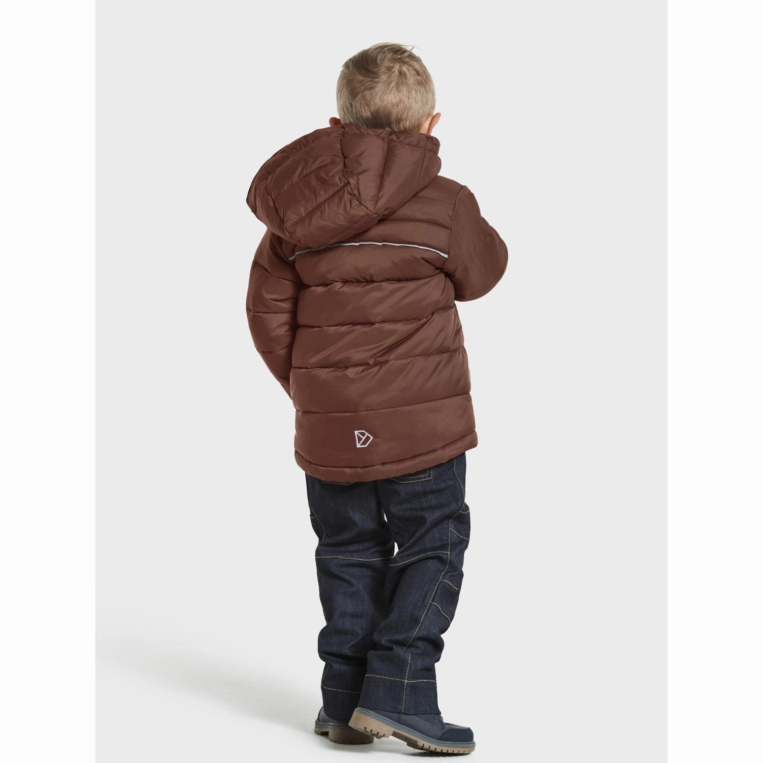 Didriksons Earth Brown Rodi Kids Jacket Rubberized Edging