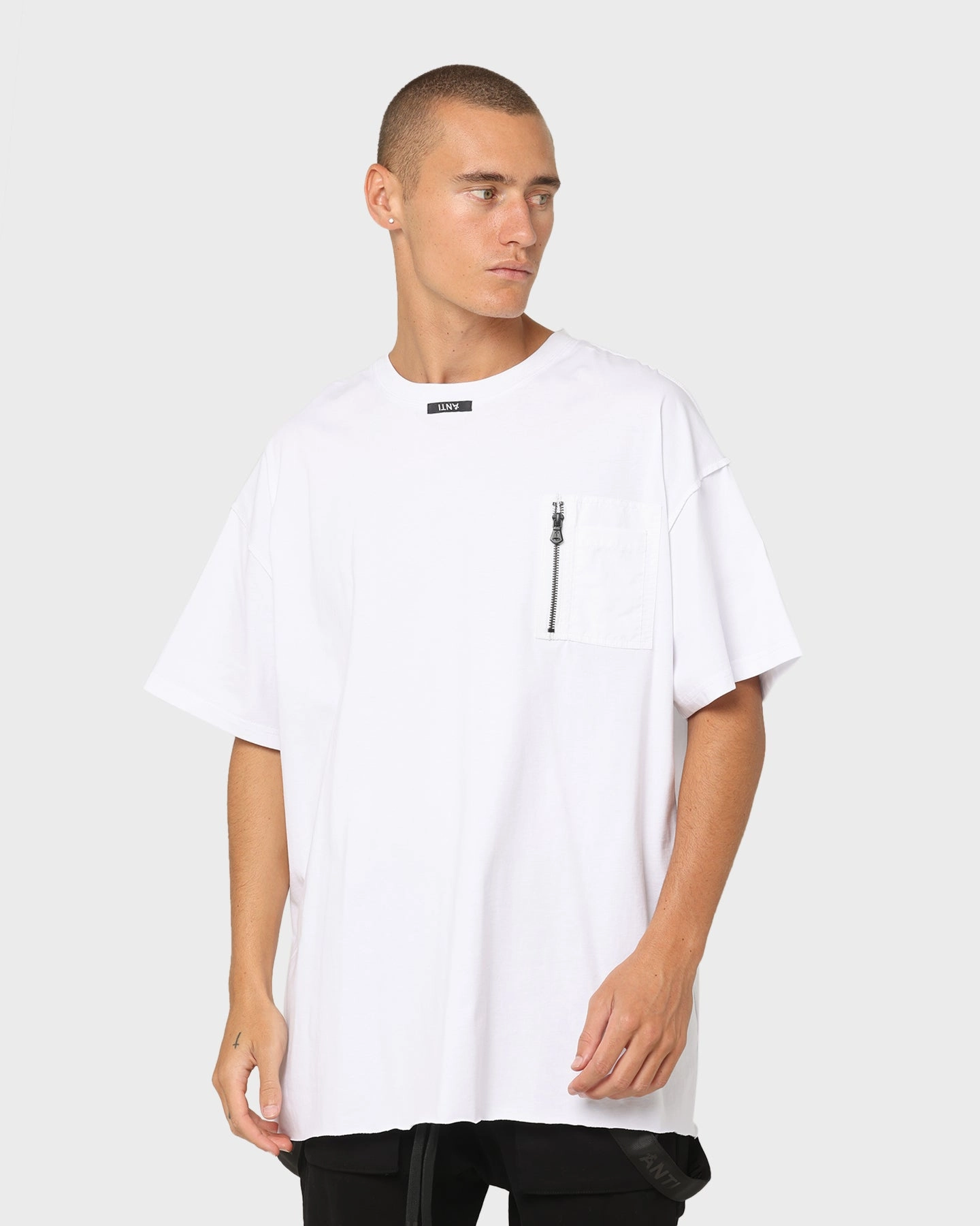 The Anti Order Non-Tactical Oversized T-Shirt White Flexible Neckband Stylish Fit
