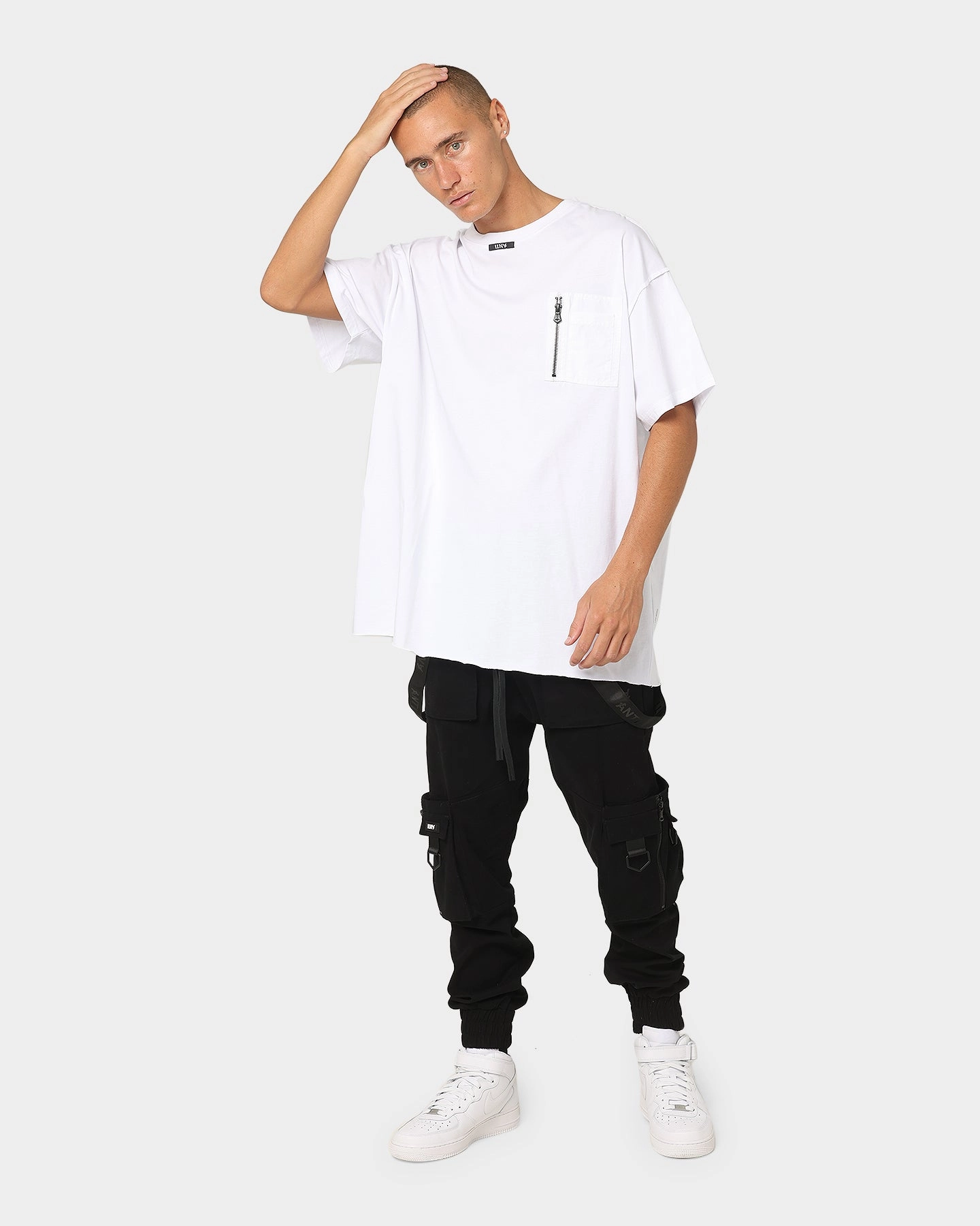 Non Iron Finish The Anti Order Non-Tactical Oversized T-Shirt White
