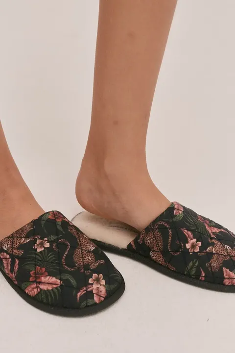 Soleia Leopard Print Slippers