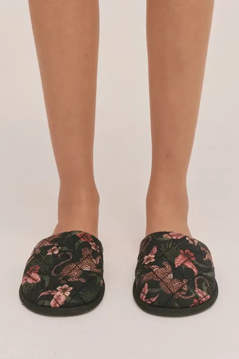 Soleia Leopard Print Slippers