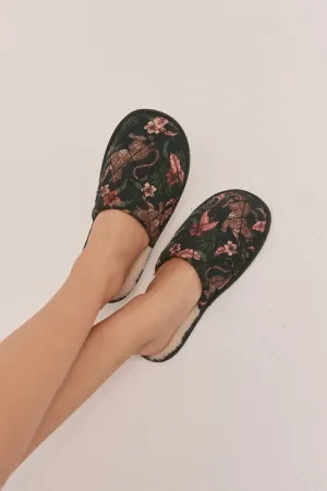 Soleia Leopard Print Slippers