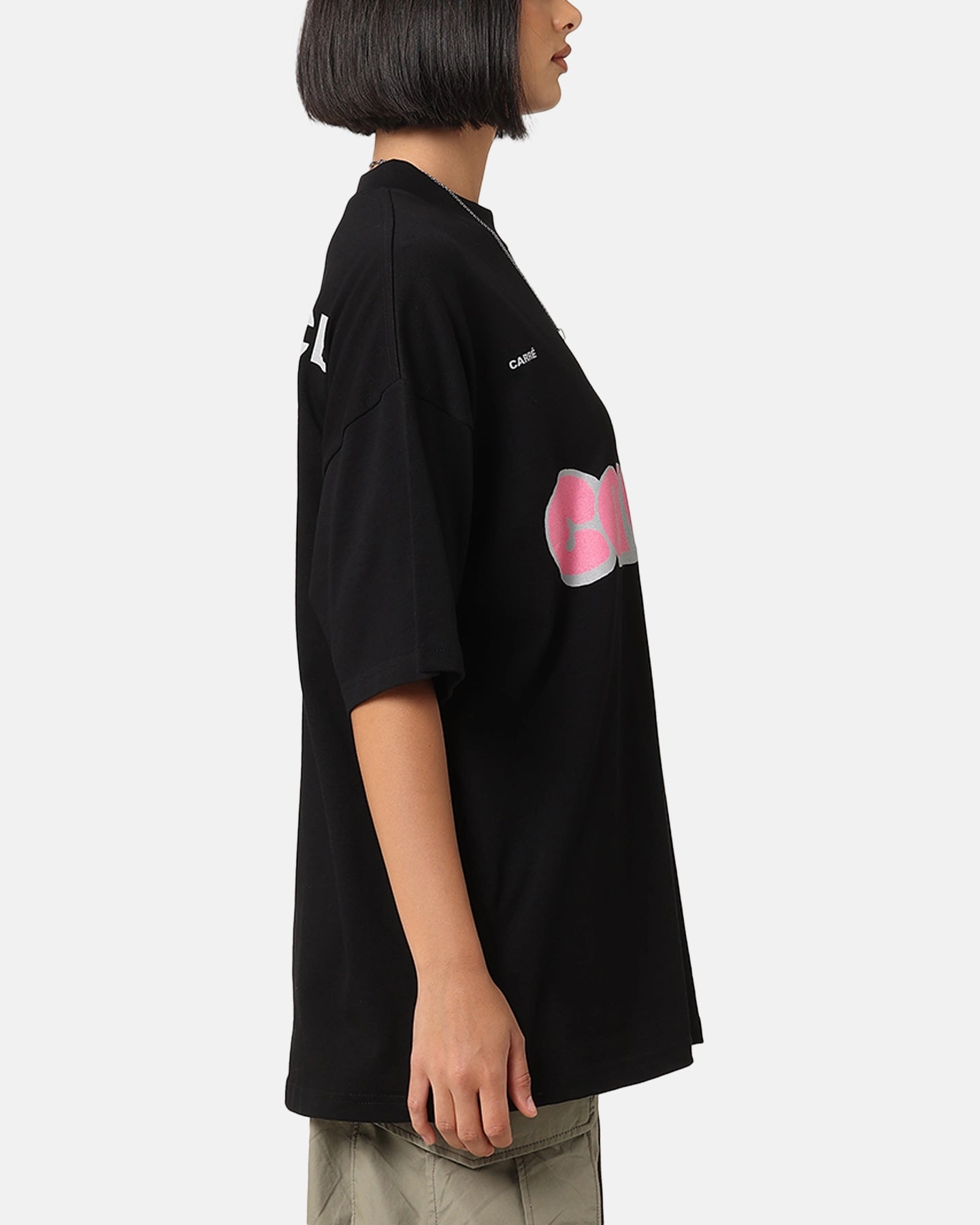 Carre Experienced Mock Oversized T-Shirt Black OdorResistant