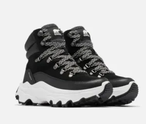 Sorel Women's Kinetic Breakthu Conquest Waterproof Boots- Black/ White