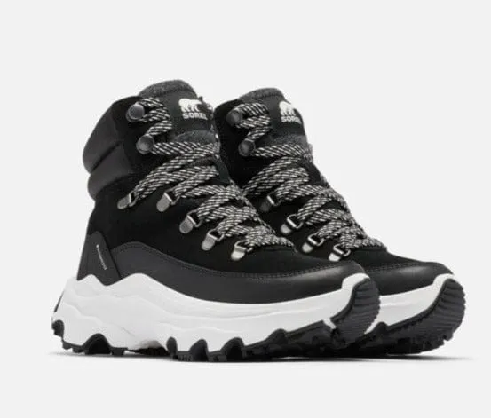 Sorel Women's Kinetic Breakthu Conquest Waterproof Boots- Black/ White