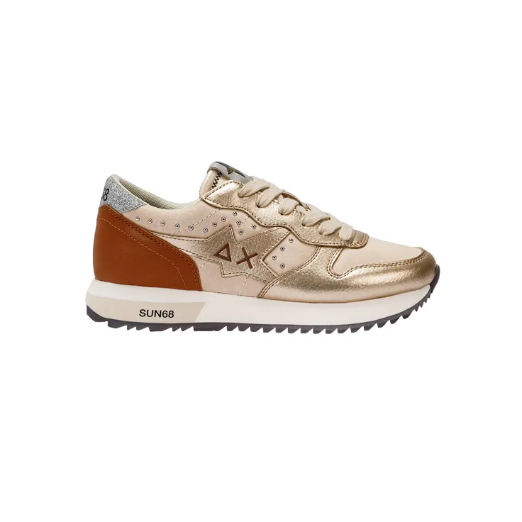 stretchable shoes Impact Resistant Heel Sun68 scarpa sneakers da donna Stargirl Studs Z43212 16 beige