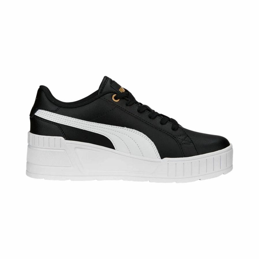 purple shoes Puma scarpa sneakers da donna Karmen Wedge 390985-01 nero-bianco