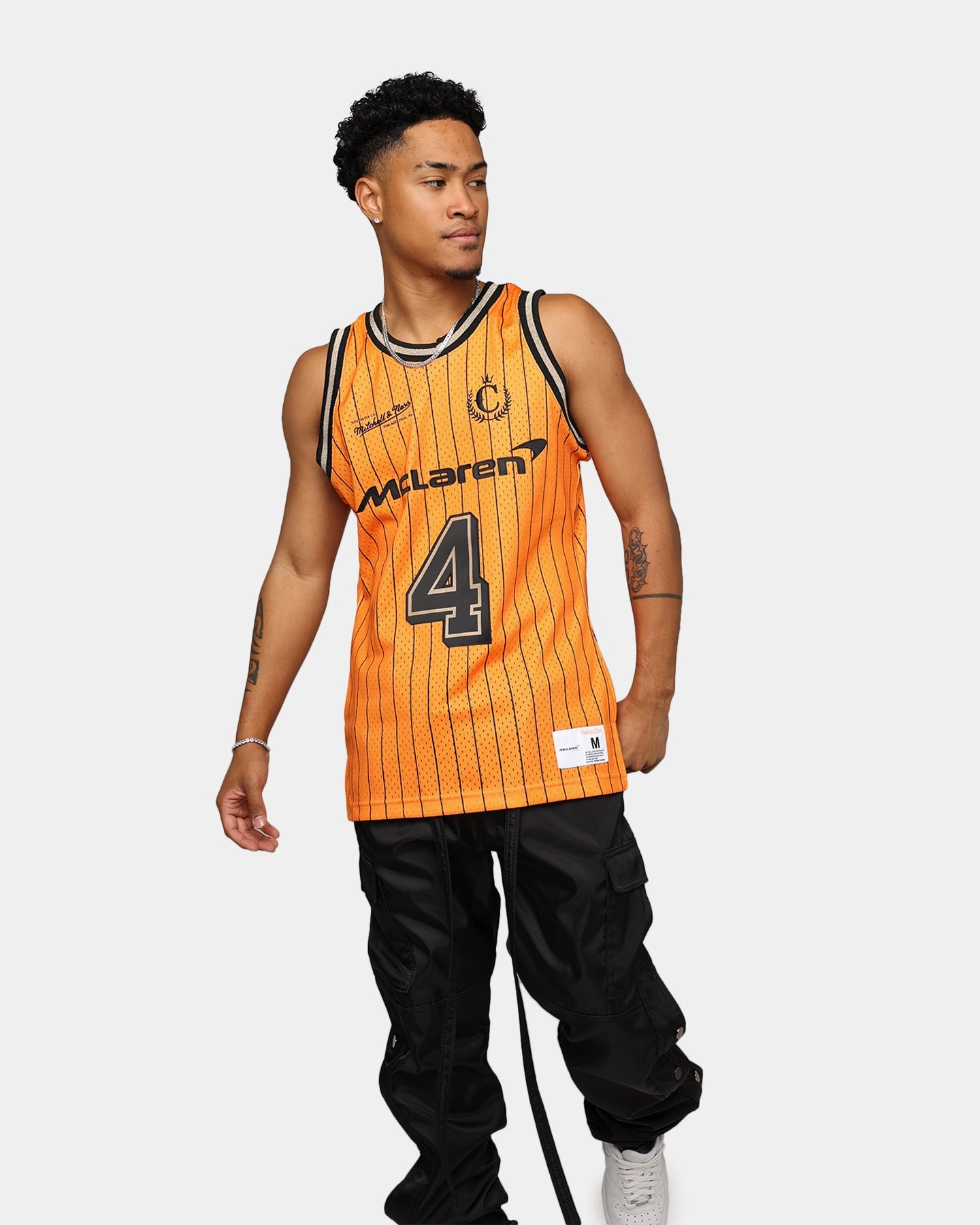 Mitchell & Ness X McLaren X Culture Kings Las Vegas Collection Lando Norris Swingman Jersey Orange Flex Foam Reinforced