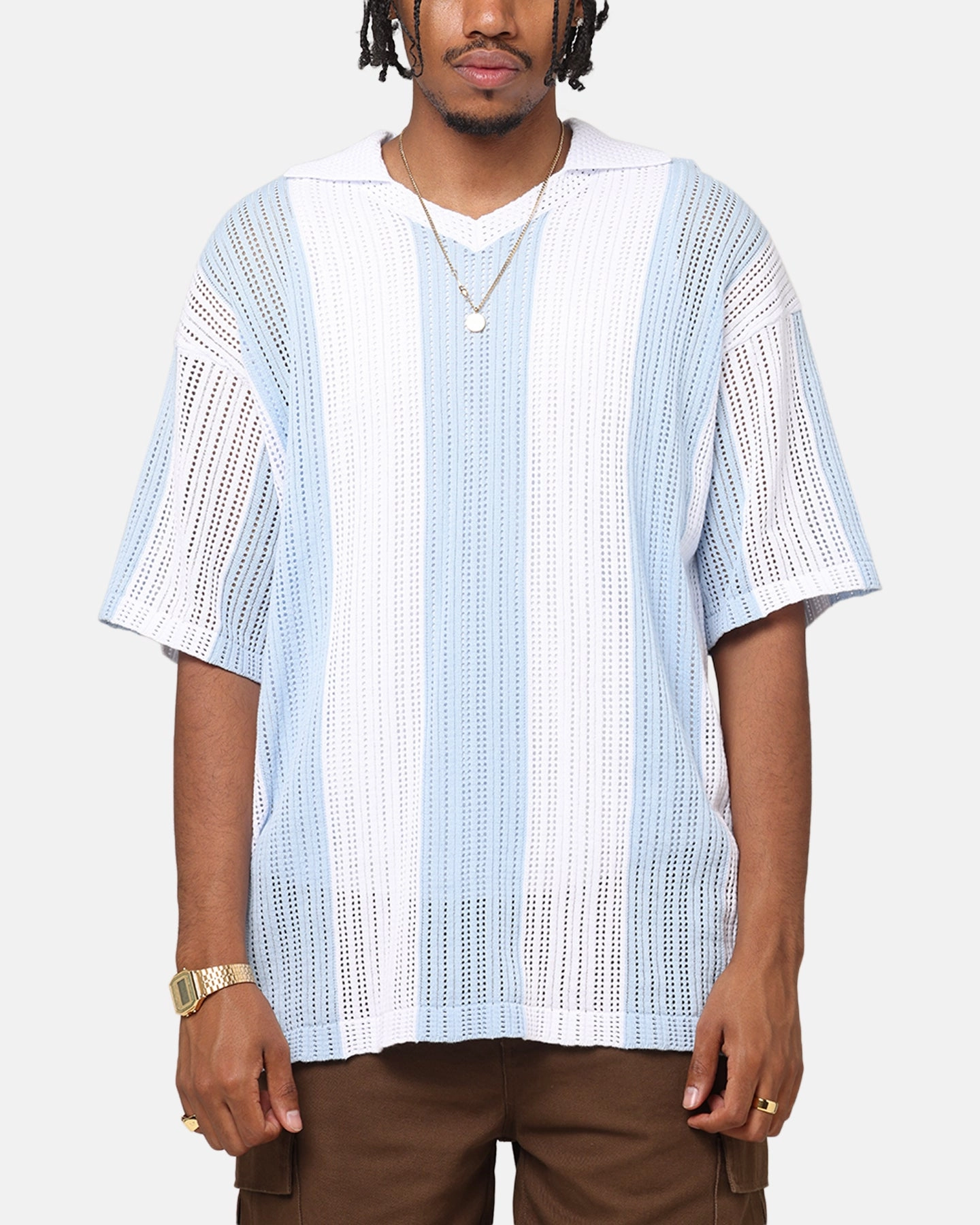 XXIII Knit Jersey Blue/White Stretchable Fabric Active Design