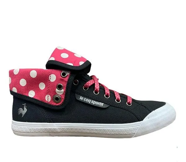 Le Coq Sportif scarpa sneakers da donna Deuville Plus 1311261 nero fucsia barefoot - running - style solo running shoes