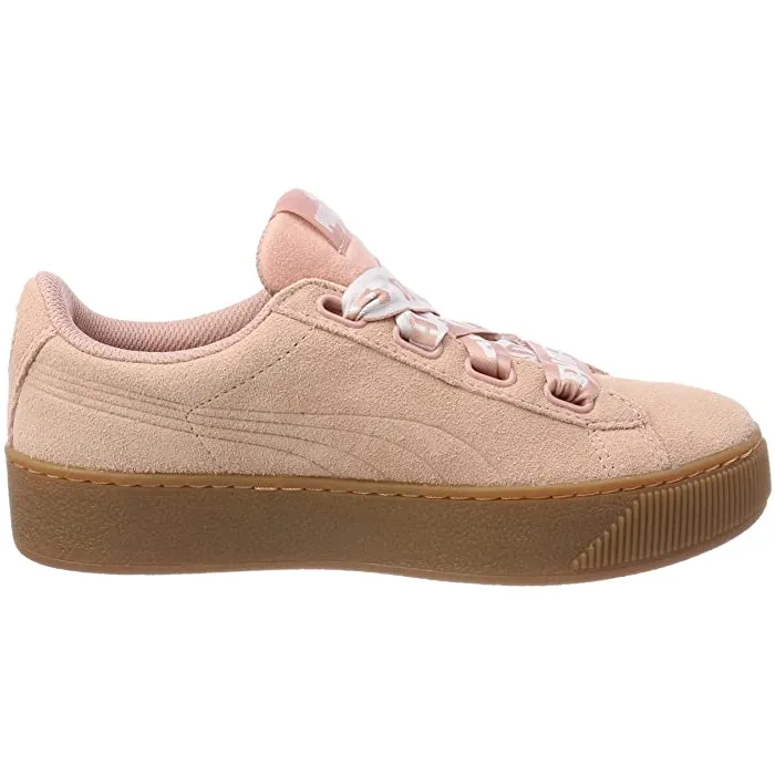Puma sneakers da donna con zeppa Vikky Ribbon Bold 365314 02 pesca running in a bus station area shoes Ultra Breathable Mesh