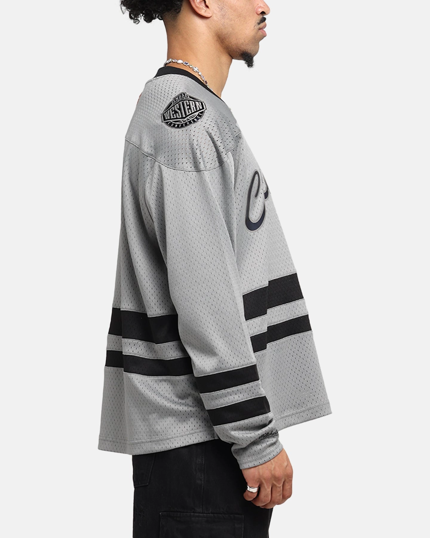 Air Control Mitchell & Ness Chicago Bulls Chrome Jersey Gunmetal Grey