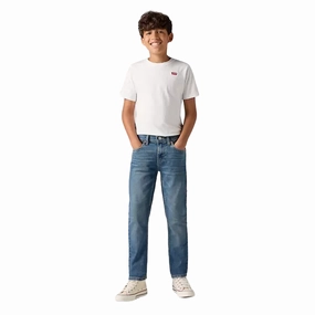 Stretch Comfort Levi's Kids pantalone jeans da ragazzi 512 Slim Taper E6728 MD5 blu medio