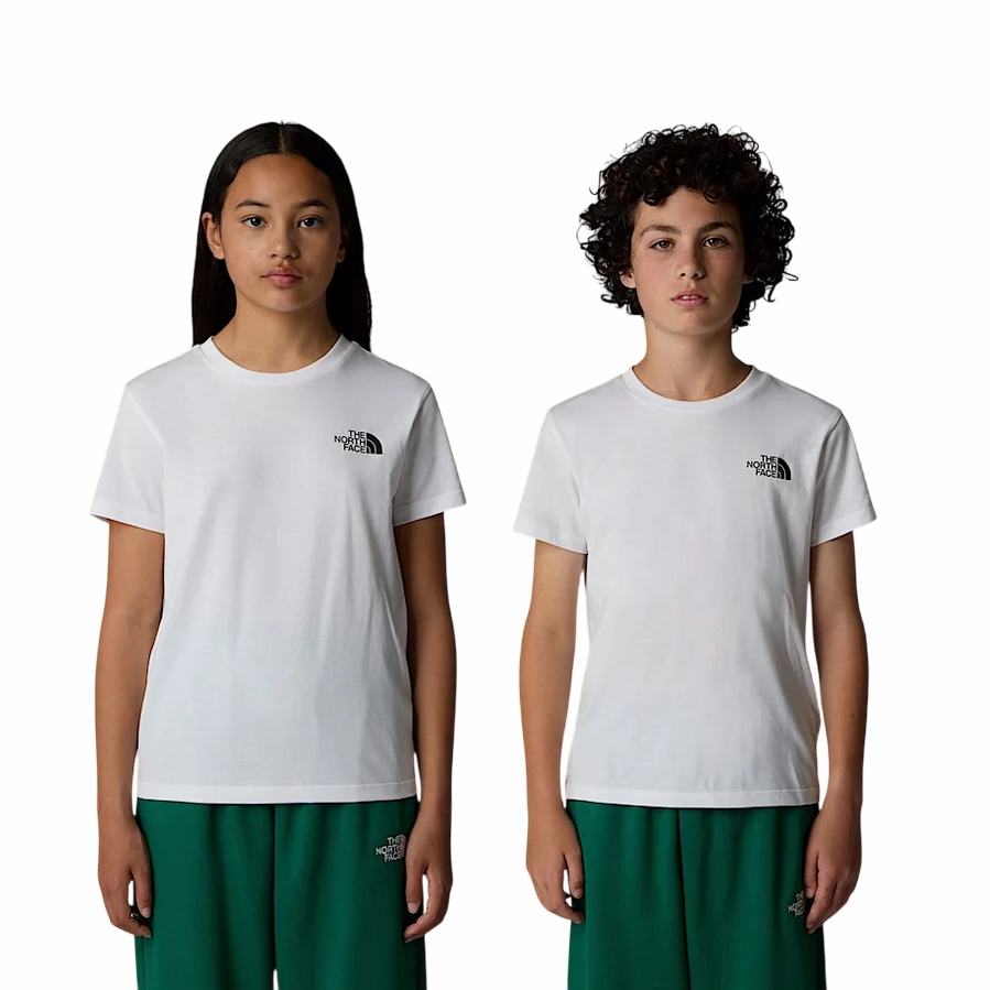 Anti-bacterial ThermoregulatingFabric The North Face maglietta manica corta Junior Simple Dome NF0A8DRPFN4 bianca