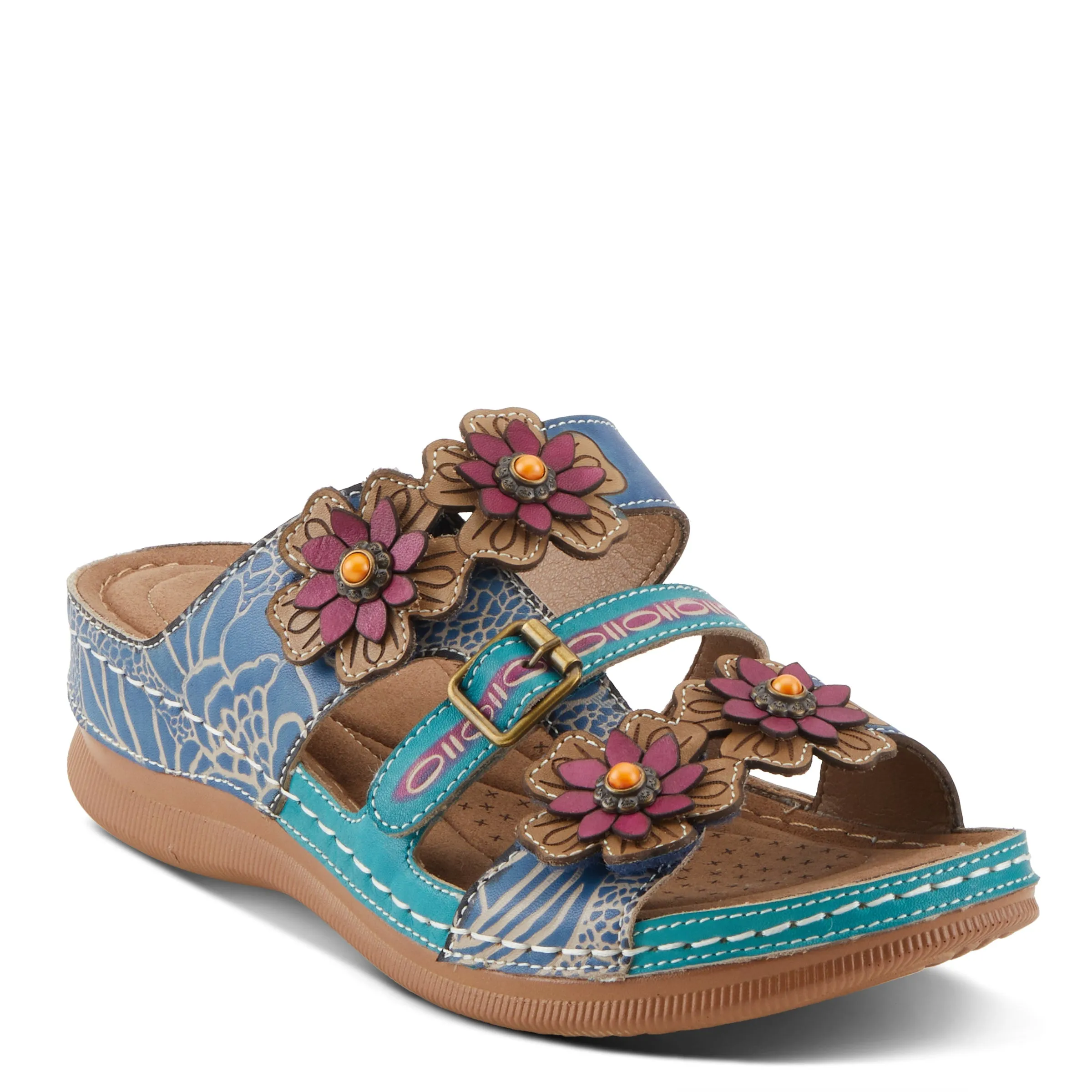Spring Step Shoes L'Artiste Brash Sandals Women's Hand Painted Leather