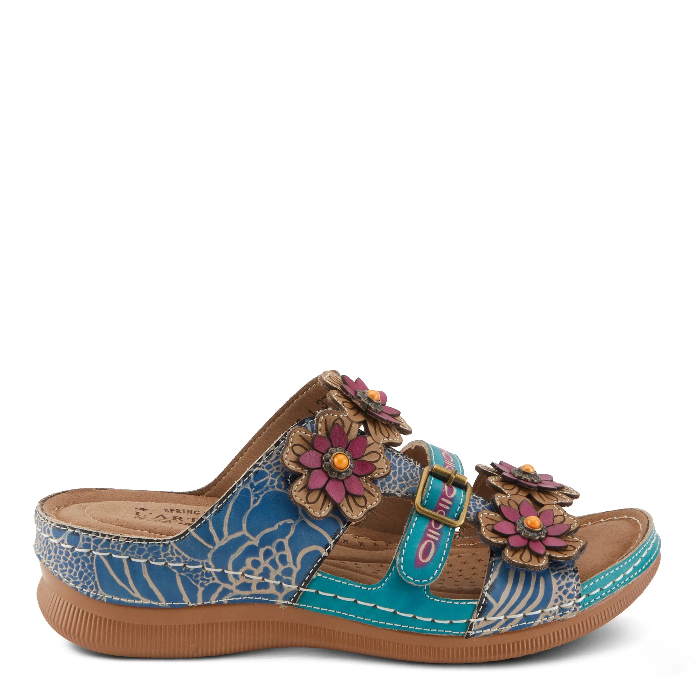 Spring Step Shoes L'Artiste Brash Sandals Women's Hand Painted Leather