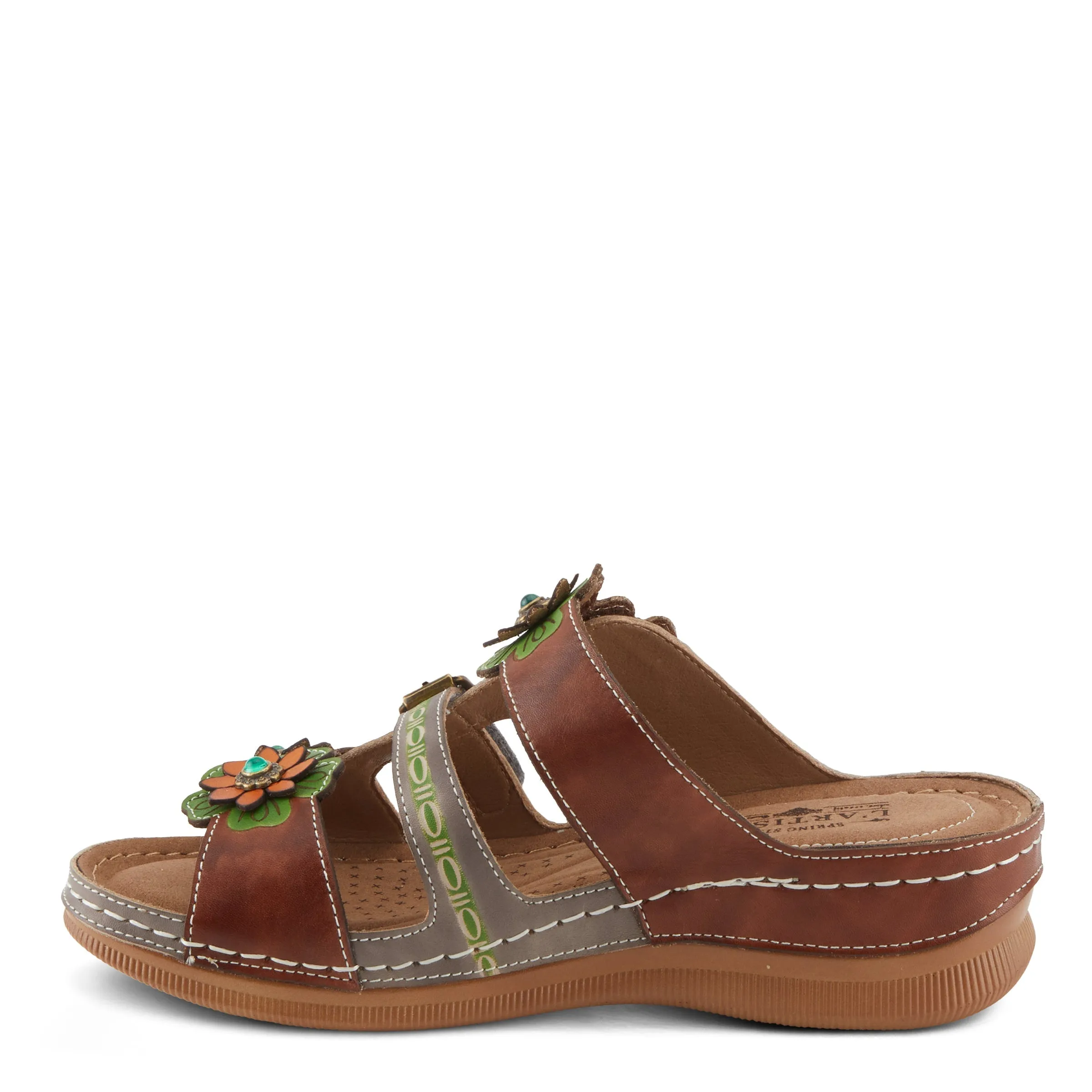 Spring Step Shoes L'Artiste Brash Sandals Women's Hand Painted Leather