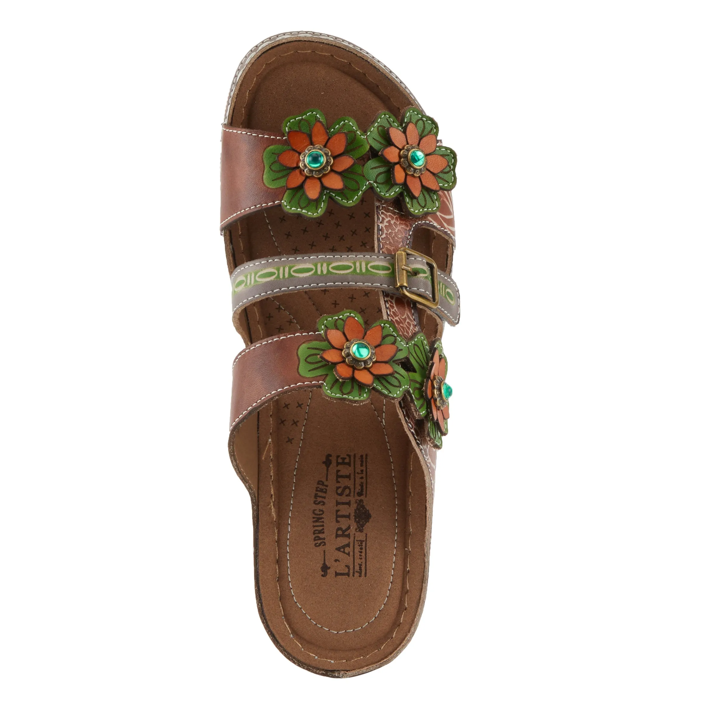 Spring Step Shoes L'Artiste Brash Sandals Women's Hand Painted Leather