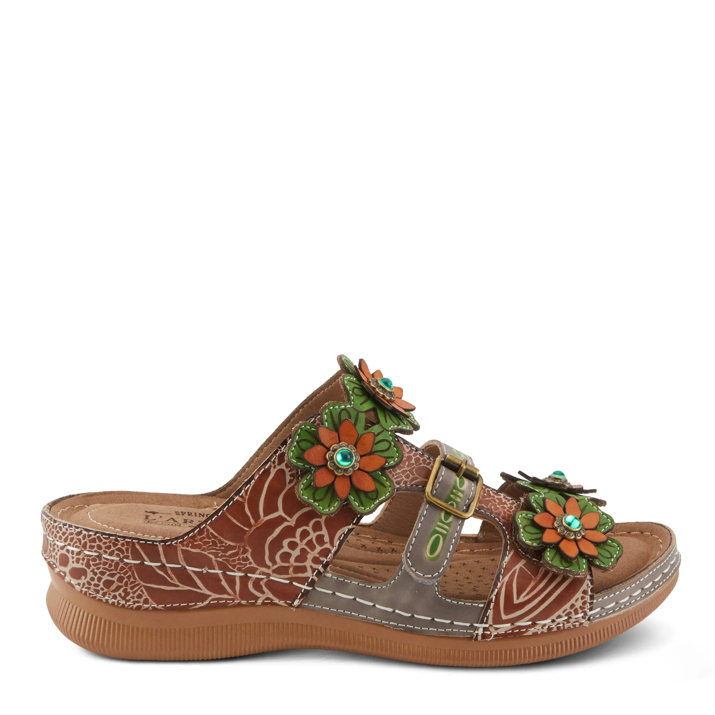 Spring Step Shoes L'Artiste Brash Sandals Women's Hand Painted Leather
