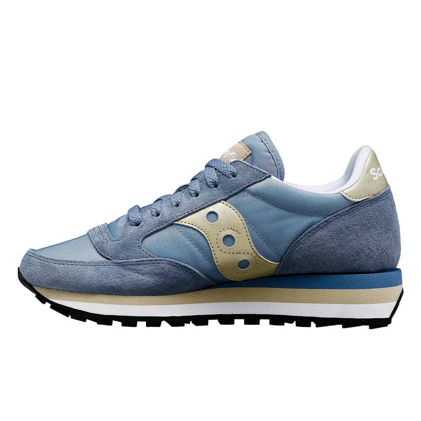Airflow knit lace - up running option Saucony Originals scarpa sneakers da donna Jazz Triple S60530-44 blu chiaro-oro