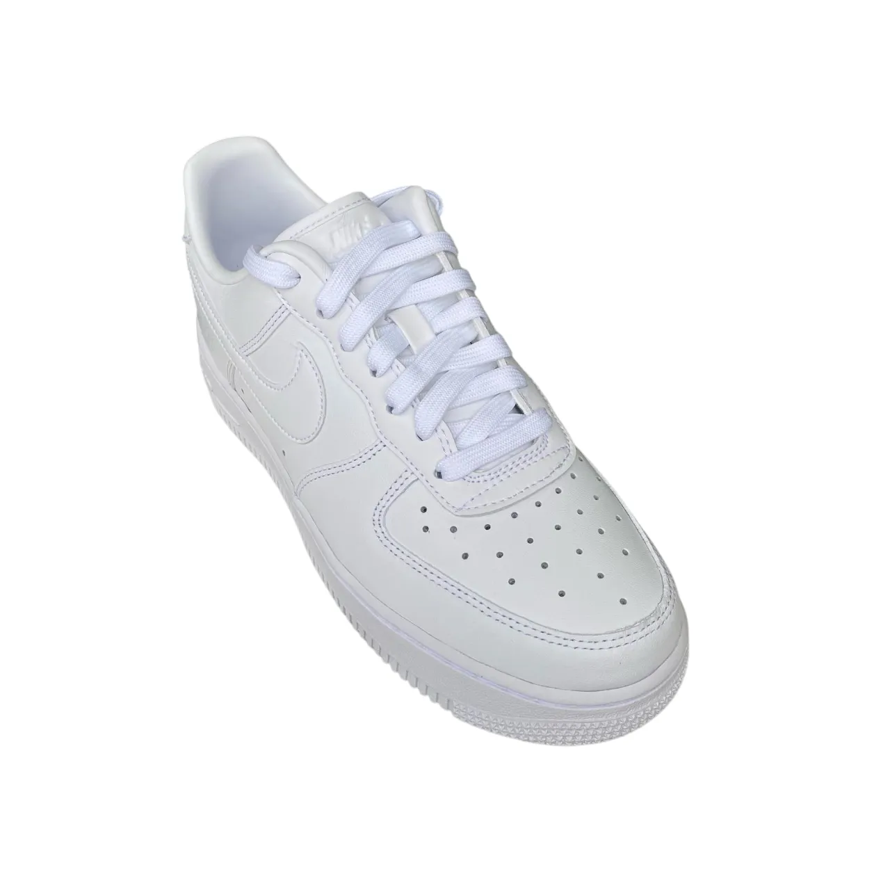 Nike scarpa sneakers da adulto Air Force 1 '07 Fresh DM0211 100 bianco padded tongue comfort walkers