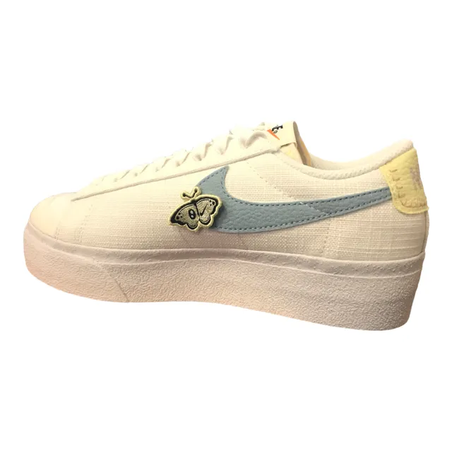 Nike scarpa sneakers da donna con zeppa in canvas Blazer Low Next Nature SE DJ6376 100 bianco Multi Directional Tread Design disabled - athlete