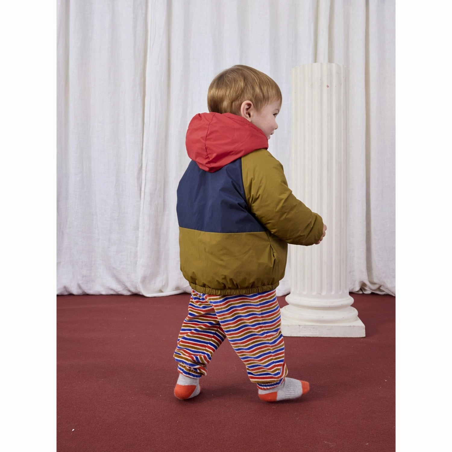 Adjustable Cuff Teflon Coated Bobo Choses Multicolor Doggy Mate All Over Reversible Jacket
