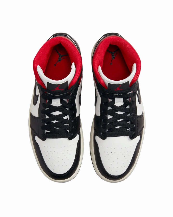 running for competition shoes Outdoor Ready Jordan scarpa sneakers alta Alta Jordan 1 Mid BQ6472 061 nero-rosso-bianco