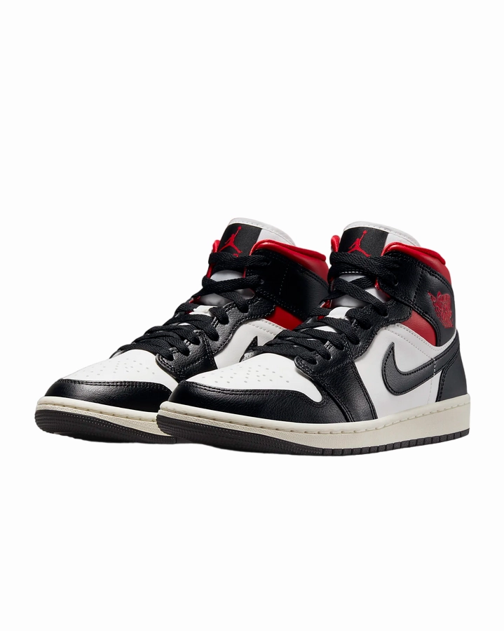 Anatomically Shaped Footbed Jordan scarpa sneakers alta Alta Jordan 1 Mid BQ6472 061 nero-rosso-bianco