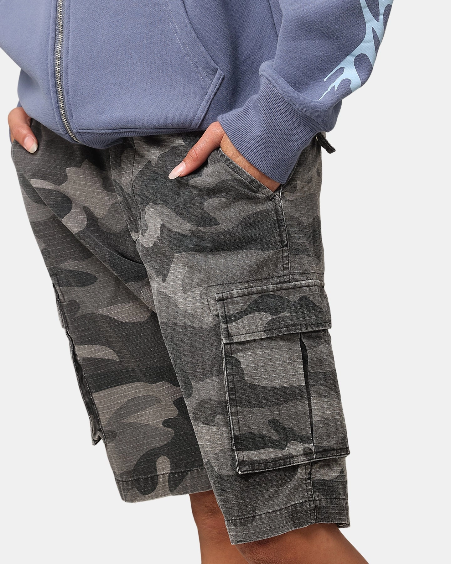 TearResistantMaterial Active Lifestyle XXIII Torrent Cargo Shorts Washed Black Camo
