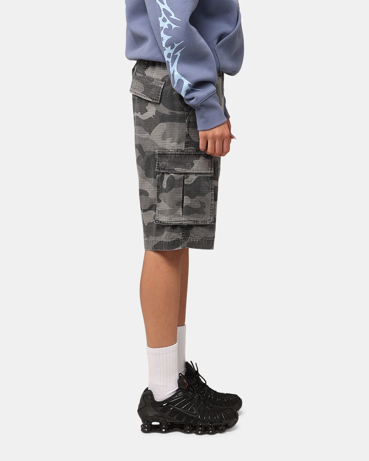 Fit Flex Lounge-friendly XXIII Torrent Cargo Shorts Washed Black Camo