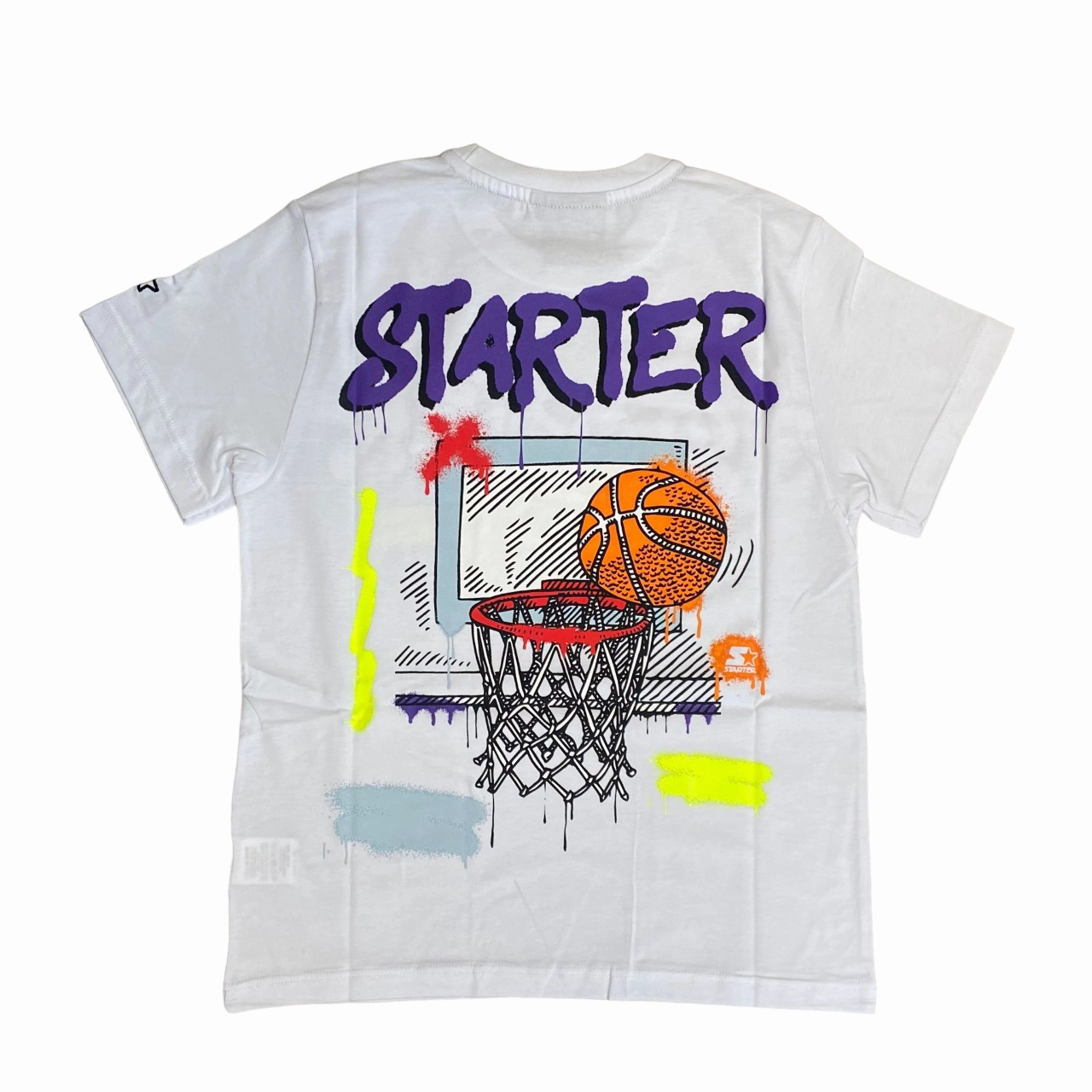 Starter maglietta manica corta da ragazzo con stampa 1261 bianco Stylish Essential Quick-Drying Shirt